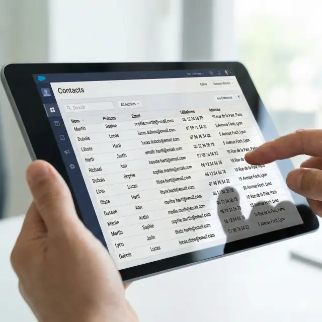 Gestion des contact sur Nurtik