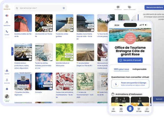 Roadbook view desktop and mobile