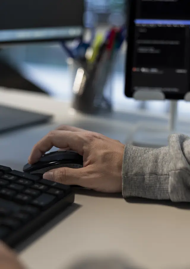 Vue développeur ordinateur